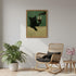 8x10 Inch Funny Black Cat Wall Art Moody Black Cat with Wine Glass Canvas Wall Decor Whimsical Animal Bar Cart Poster
