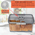 Counter, Honbuty Bread Box Bread Boxes with Lid for Kitchen Airtight Loaf Bread Storage Container,Large Time Recording