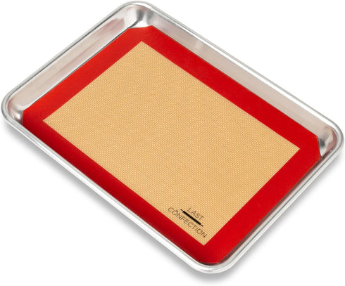 Last Confection Silicone Baking Mat Set of 2, Non-Stick Quarter Sheet Professional Food Safe Tray Liners