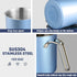 Chihee 2L Stainless Steel Grease Container with Fine Mesh Strainer, Dust-proof Lid, Non-slip Tray for Kitchen