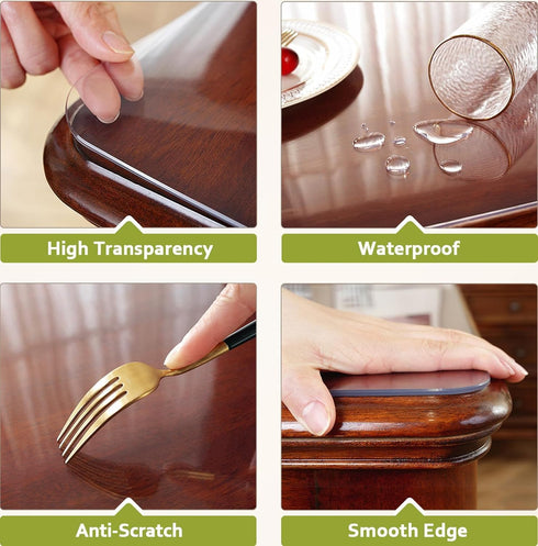 OstepDecor Clear Desk Protector, 16 x 24 Inch Waterproof Plastic Pad for Writing Desk and Countertop