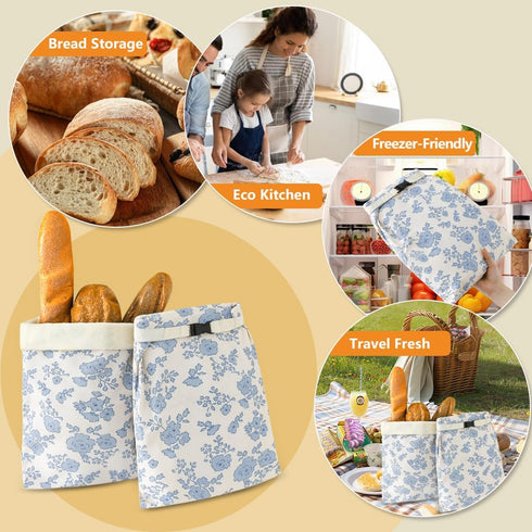 BEEBOY bread,2 Pack Beeswax Bread Bags for Homemade Sourdough Bread Bags,Reusable Bread Bourdough Storage