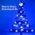 8 Pack 16ft 50 QITONG Blue Fairy Lights Battery Operated, Each LED Outdoor String Lights, Silver Wire Mini Twinkle
