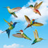18 Pieces Large Size Hummingbird Window Clings to Prevent Bird Strikes, Non-Adhesive Vinyl Cling Stickers