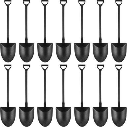 DIYASY 100 Pcs Mini Shovel Spoons - Plastic Shovel Spoon for Desserts, Halloween, Birthday Party Favors