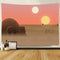 F-FUN SOUL Twin Suns Planet Wars Tapestry, 80x60in, Soft Flannel Wall Hanging for Living Room Bedroom Decor