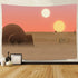 F-FUN SOUL Twin Suns Planet Wars Tapestry, 80x60in, Soft Flannel Wall Hanging for Living Room Bedroom Decor