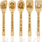 Horror Movie Merchandise Wooden Spoons for Cooking, Natural Bamboo Kitchen Utensils Set, 5 Pack