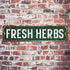 HENOVAL 16x4 Inches Fresh Herbs Sign Herb Garden Signs Vintage Tin Metal Signs For Home Kitchen Garden Farmhouse Wall