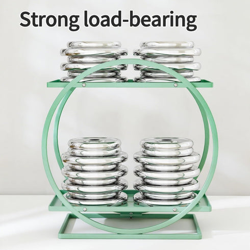 2-Tier Counter Countertop Green Perfume Organizer for Dresser, Bathroom Organizers, Elegant Round Makeup Organizer