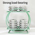 2-Tier Counter Countertop Green Perfume Organizer for Dresser, Bathroom Organizers, Elegant Round Makeup Organizer