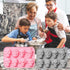 2 Pack 3D Skull Silicone Molds, 8 Cavity Skull Themed Baking Tray for Chocolate Cake, Dessert, Cupcake Topper
