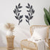 2 style1) OYEFLY Pieces Metal Vine Olive Branch Leaf Wall Decor,Tree Leaf Wall Decor for Living Room (Black