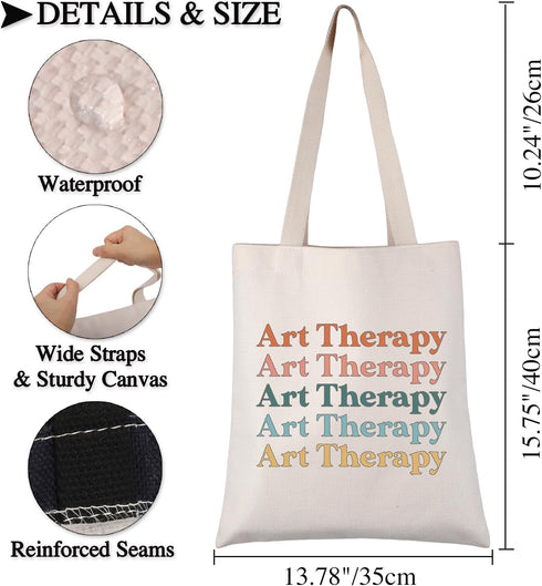 BDPWSS Art Therapist Gift, Art Teacher Tote Bag, Therapist Appreciation Gift, Art Therapy Supplies