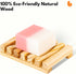 Urbanstrive Eco-Friendly Natural Wooden Soap Dish - Biodegradable Soap Saver Holder Tray for Bathroom, Zero Waste,