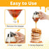 8 Oz CLEVLI Honey Dispenser No Drip Glass with Stand Honey Jar Clear Glass Honey Container with Dipper Maple Syrup