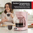 12-Cup MUELLER HOME Pink Coffee Maker - Borosilicate Carafe, Auto-Off, Pink Kitchen Accessories, Reusable Filter