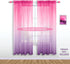 Pink and Purple Curtains for Girls Bedroom Decor, 1 Single Panel Pocket Window Voile Pastel Sheer Ombre Rainbow (63
