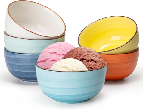 Sweese Small Bowls - 4 Oz Mini Bowls Set of 6, Porcelain Dessert Bowls for Kitchen, Dishwasher & Microwave Safe