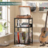 3-Tier 120 Albums, LELELINKY Record Player Stand, End Side Table with Vinyl Record Storage, Vinyl Record Holder Up