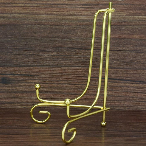 Artliving Gold Iron Easel Display Stand, 6 Inch, 2 Pack for Photos, Cookbooks, Plates, Tablets, and Art