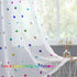 Urban Lotus White Sheer Curtains for Bedroom, 63-inch Metallic Polka Dot Window Curtain Panels for Kids Room