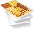 WOWBOX 3 pcs Serving Tray for Entertaining, Reusable Plastic Platters for Fruit, Cookies, Snacks, Kitchen & Parties