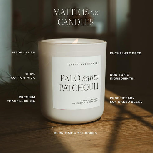 Sweet Water Decor Autumn Candle, Scented Apple Maple & Bourbon, 15oz, Long Lasting 70 Hours Burn Time, Decorative for