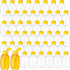Didaey 48 Pcs 12 oz Plastic Honey Bottles Clear Jars Honey Dispenser