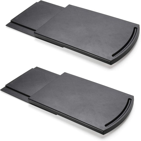 Hosko Appliance Caddy - Sliding Coffee Maker Tray, 12" Coffee Pot Slider with Smooth Rolling Wheels (2 Pack, Black)
