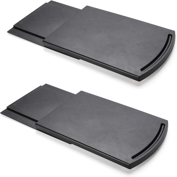 Hosko Appliance Caddy - Sliding Coffee Maker Tray, 12" Coffee Pot Slider with Smooth Rolling Wheels (2 Pack, Black)