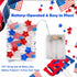 Libreath 4th 13FT 40LED of July Decorations Red White and Blue Star American Flag Lights Fairy String Lights Battery