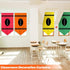 6 Decor(36" 24") SmoothNovelty Pcs School Classroom Curtains Back to Classroom Rainbow Colorful Crayon Curtains