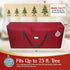 HOLIDAY SPIRIT Heavy-Duty Christmas Tree Storage Bag, Waterproof with Reinforced Handles & Zipper, Fits 7.5FT Tree, Red