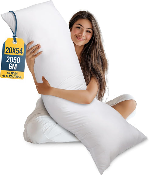 Utopia Bedding Full Body Pillow for Adults (White, 20 x 54 Inch),