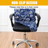 smiry Stretch Printed Computer Office Chair Covers, Soft Fit Universal Desk Rotating Chair Slipcovers, Removable Washable Anti-Dust Spandex Chair Protector Cover with Zipper, Navy Blue by smiry