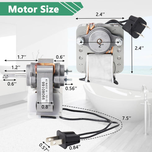 Hiorucet S99080166 Vent Bath Fan Motor - Replacement Kit BP28 for Broan Nutone Exhaust Fan Motor 70CFM 120V