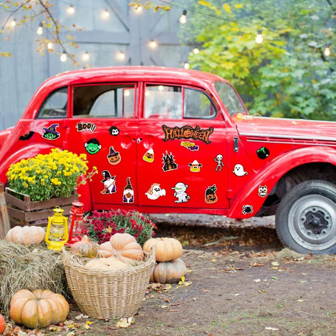 20Pcs Halloween Magnet Car Decorations - Waterproof Trick or Treat Automotive Stickers for Home Decor