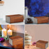 Decorative Wooden Urn for Human Ashes, Small Keepsake Burial Ash Box - Pet Memorial Urn (Style1, 6 X 4 X 2.75 inch)