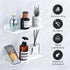 30cm, 2 Pack, HNVNER White Adhesive Shower Caddy Floating Bathroom Shelves for Wall Metal Bathroom Wall Shower Shelves