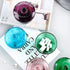 European Retro Nostalgic Three-Dimensional Relief Color Glass Jar with Lid for Candy or Seasoning