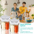 2 PCS Travel Spice Jars, 5-in-1 Seasoning Containers, Clear Plastic Condiment Bottles for Camping, BBQ, Picnic
