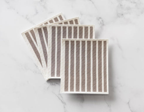 8 Count Martha Stewart Swedish Kitchen Absorbent Sponge Dish Cloths, Stripes