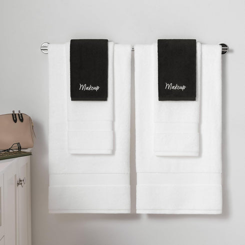 Arkwright Makeup Towels - Pack of 6, Super Soft 100% Cotton Fingertip Washcloths for Guest Bathroom Essentials