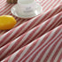 39 Inch) meioro Round Tablecloth Stripe Tassel Table Cloth Cotton Linen Dust-Proof Cover for Dining Circle Coffee Side