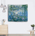 Monet Tapestry Water Lilies Flowers Wall Hanging Art, Home Decor for Living Room Bedroom, 60 x 40 Inches