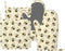 Happy Busy Bees Kitchen Mitts and Pot Holders Set, 4Pcs Silicone Bees Oven Gloves, Heat Resistant Potholders for Baking