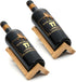 Single Wine Bottle Holder, Personalized Bamboo Wine Bottle Holder Stand Display Table Top Wine Rack Countertop Wine Holders Organizer for Dining Table, Cabinet Etc by Somonka-L