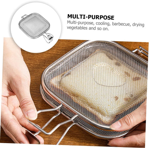 SUPVOX Sandwich Grill Folding Tray - Microwave Toaster Sandwich Maker for Bread Slice Grill Oven