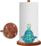 Turtle Paper Towel Holder,Coastal Kitchen Decorative,Funny Yoga Turtle Wooden Blue Paper Towel